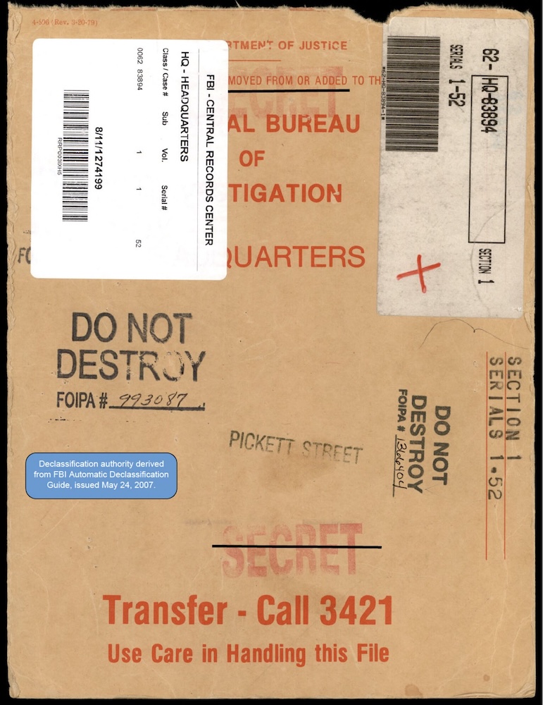 FBI 62-HQ-83894 — Section 1