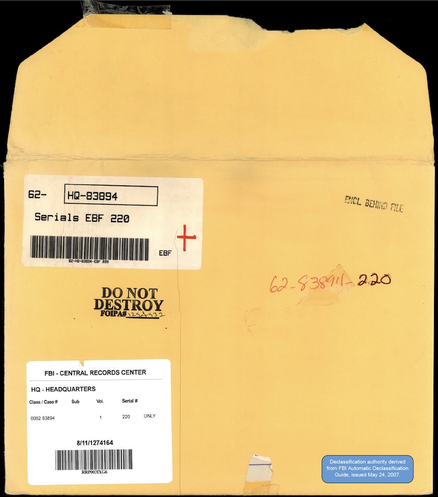 FBI 62-HQ-83894 — Serial 220