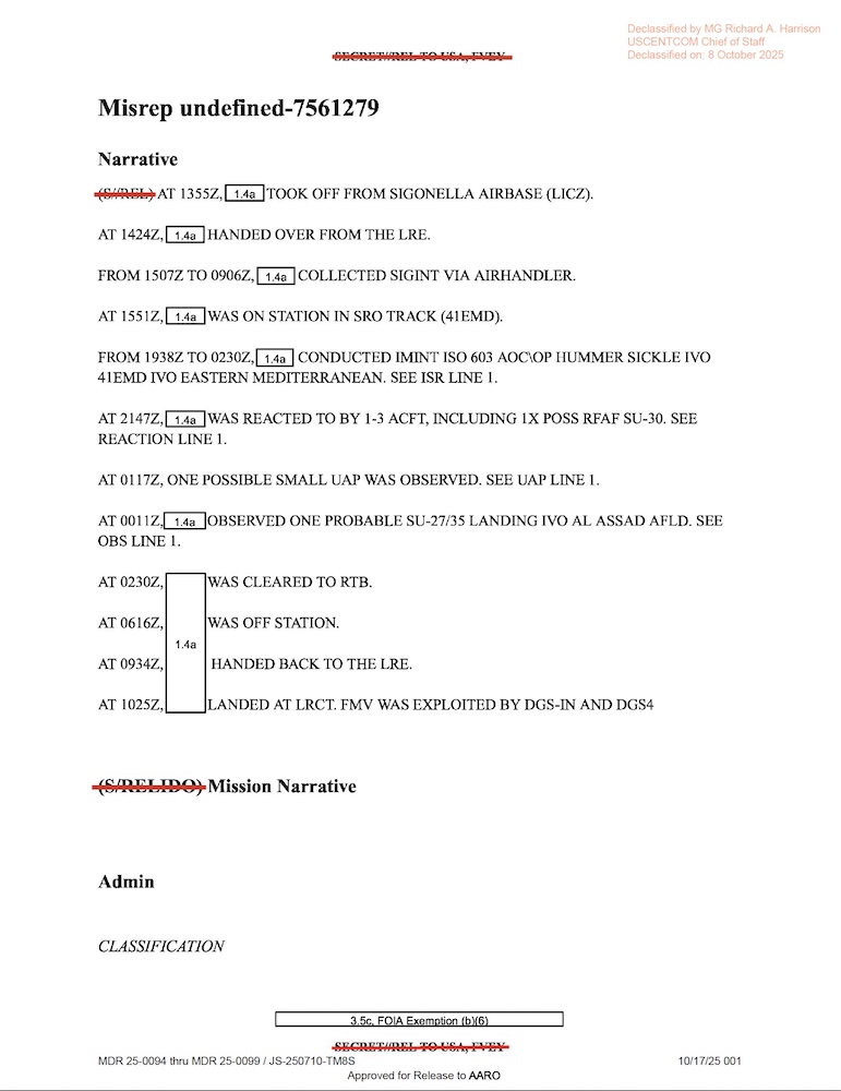 DOW-UAP-D14, Mission Report, Iraq, May 2022